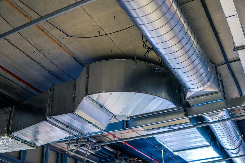 Pipes of hvac system (heating ventilation and air conditioning pipes of hvac system